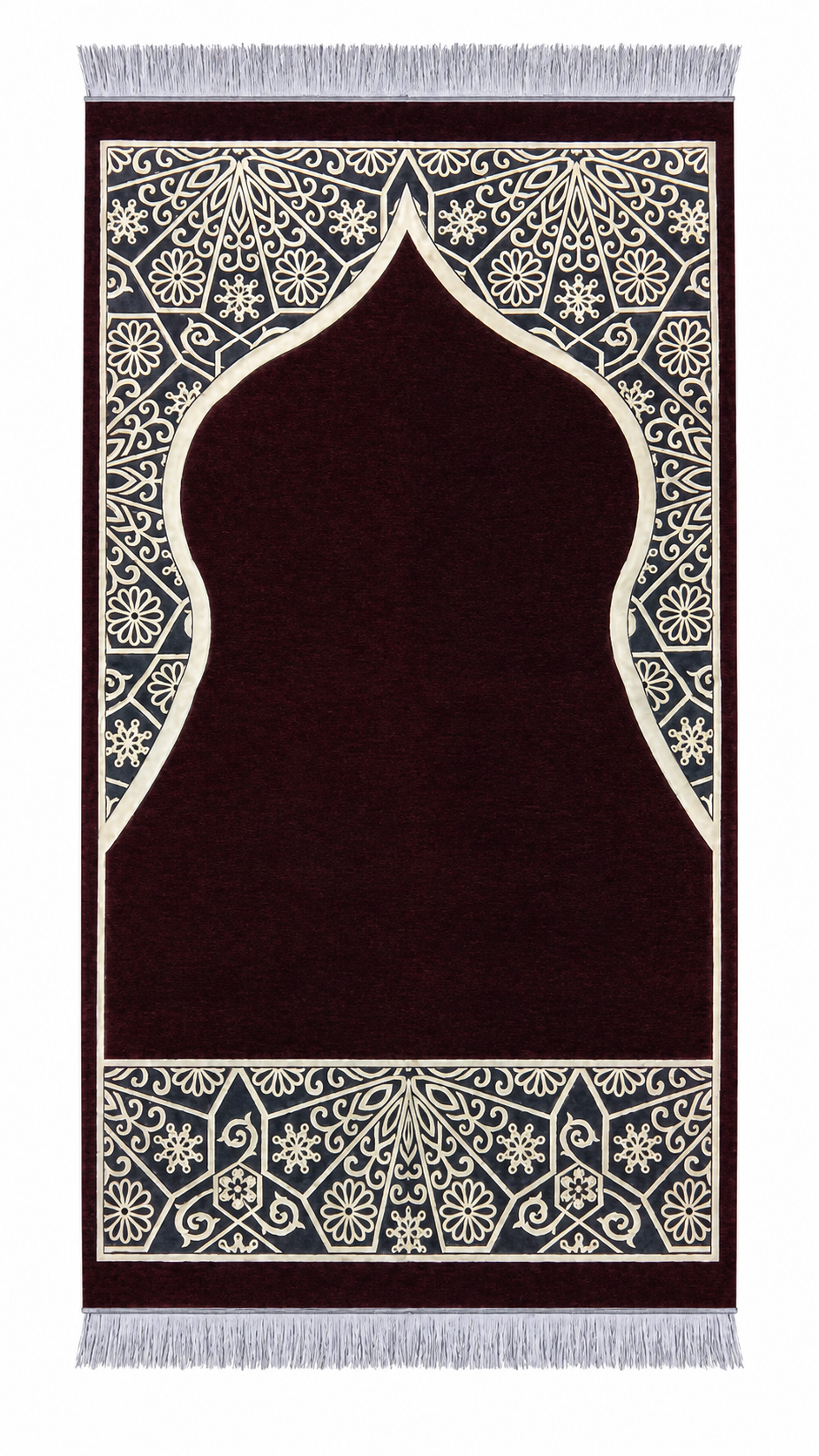 Turkish velvet Ottoman pattern and linen thread Prayer Rug