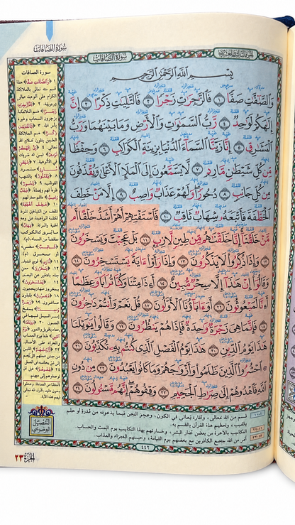 مصحف معلم الترتيل التفصيل الموضوعي برواية حفص عن عاصم مقاس 17* 24
