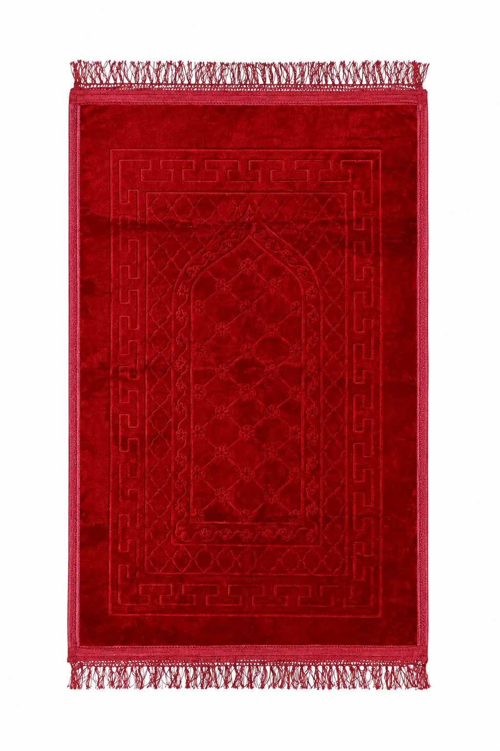 Upholstered Red Prayer Rug