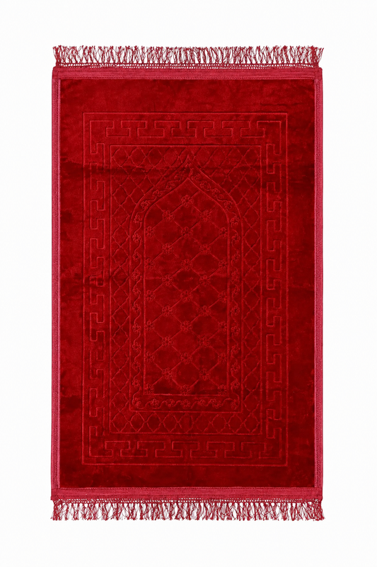 Upholstered Red Prayer Rug