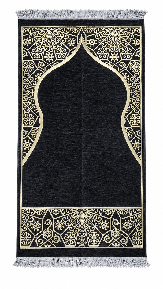 Turkish velvet  Ottoman pattern and linen thread Prayer Rug