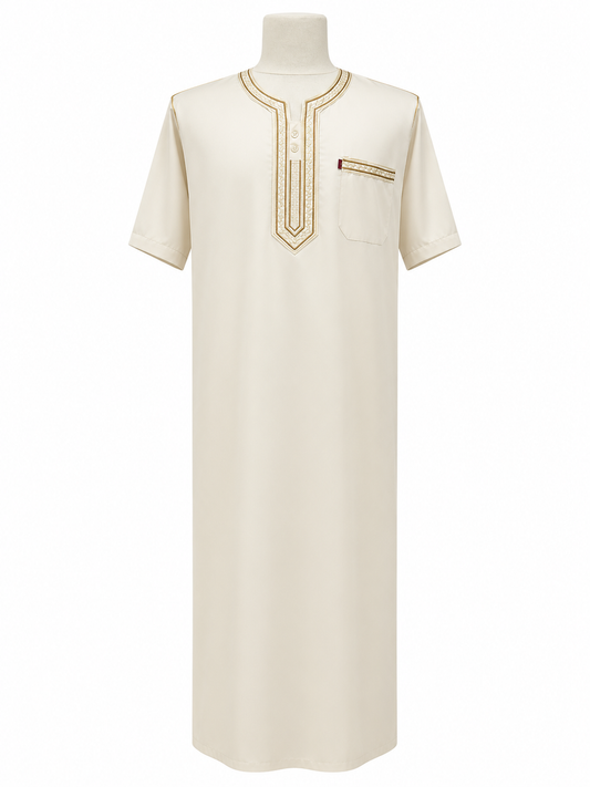 Men's Light Beige Summer Abaya