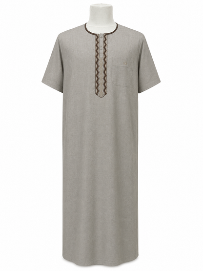 Men's Dark Beige Summer Abaya