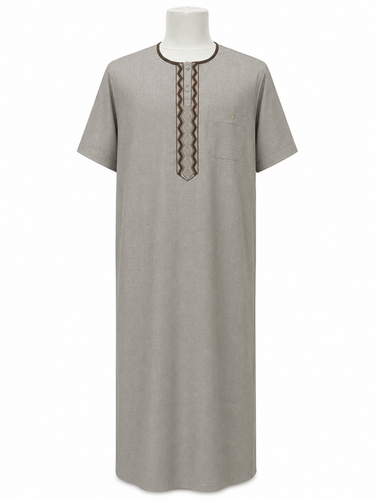 Men's Dark Beige Summer Abaya