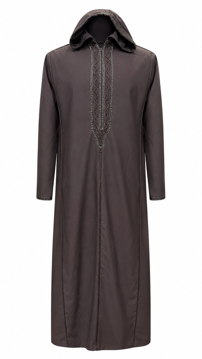 Men's Moroccan Dark Brown Spring Abaya