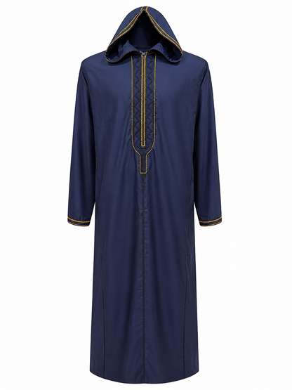 Men's Moroccan Navy Blue Spring Abaya