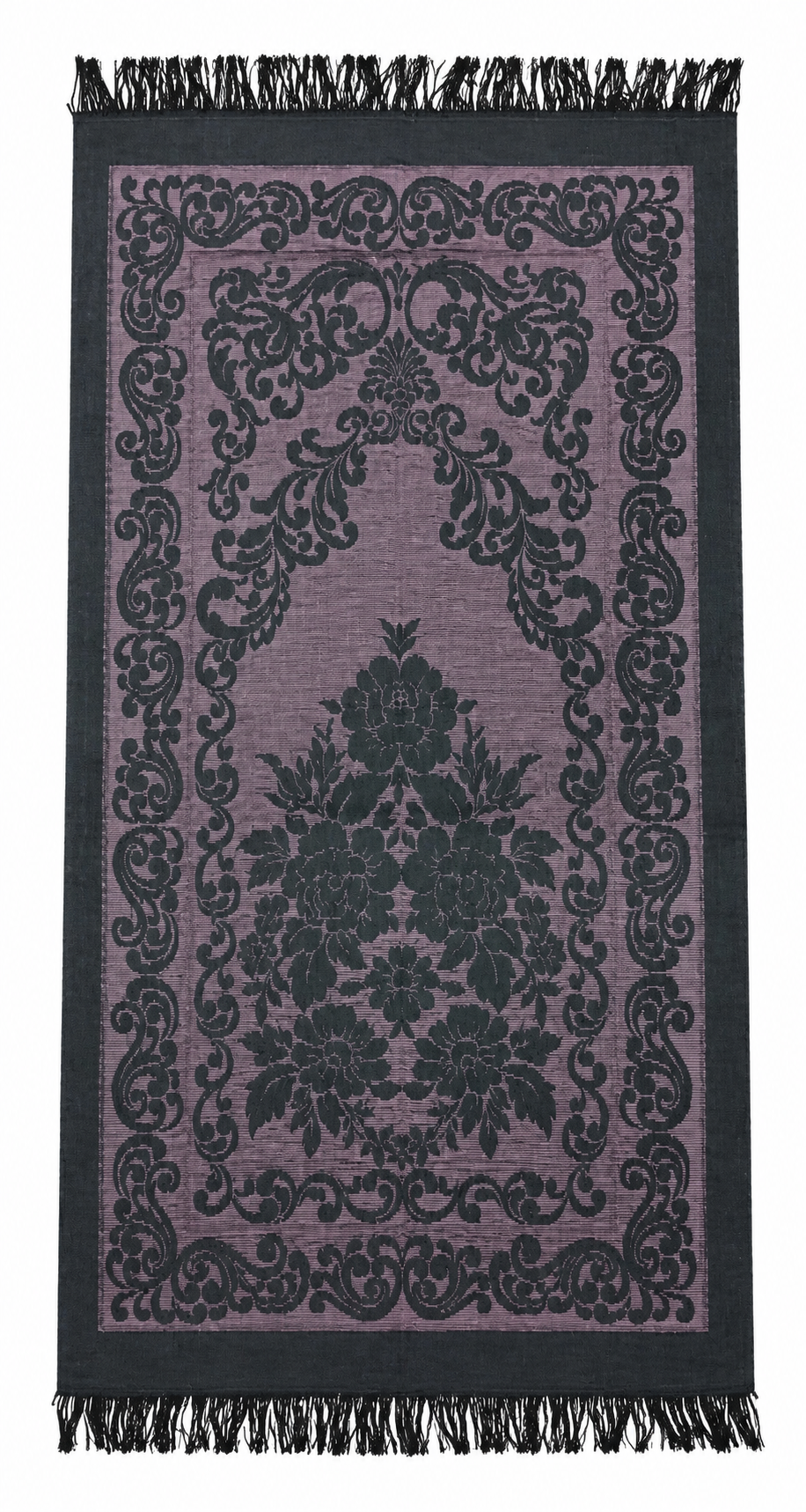 Burgundy and Black Prayer Mat