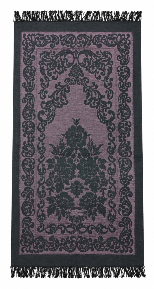 Burgundy and Black Prayer Mat