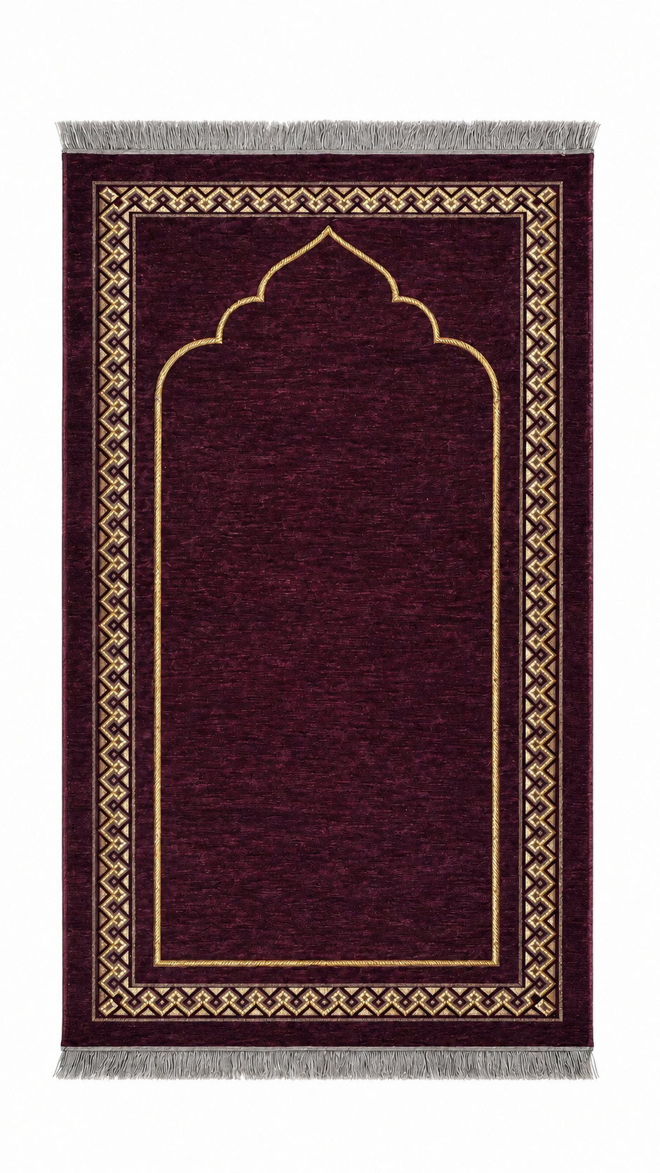 Turkish Velvet Bordeaux Prayer Mat
