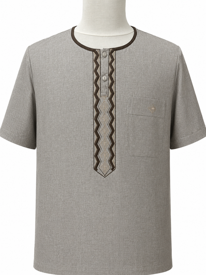 Men's Dark Beige Summer Abaya