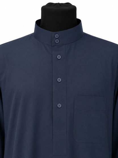 Men's Saudi Navy Blue Summer Abaya