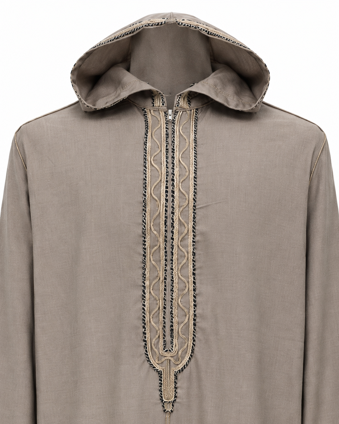 Men's Moroccan Dark Beige Spring Abaya