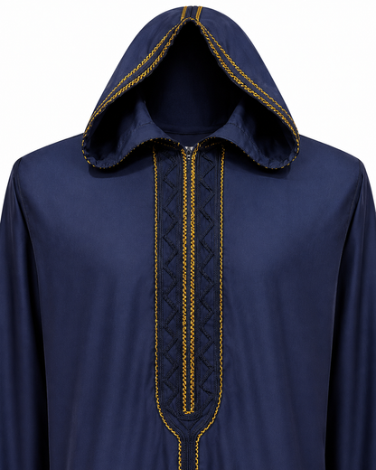 Men's Moroccan Navy Blue Spring Abaya