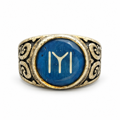 Antique Gold Color Steel Ring