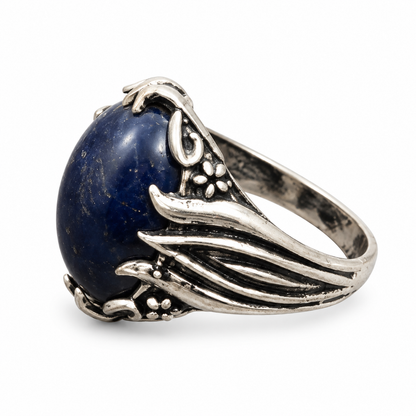 Dark Navy Oval Ring
