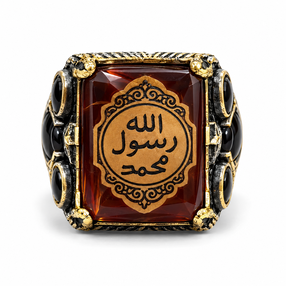 Allah and Rasul (Pbuh) Silver Ring