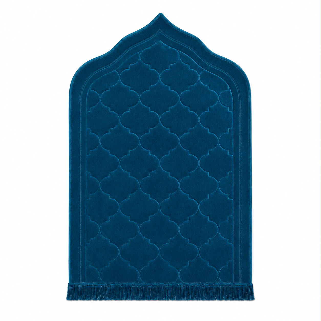 Petroleum Velvet Prayer Mihrab Rug