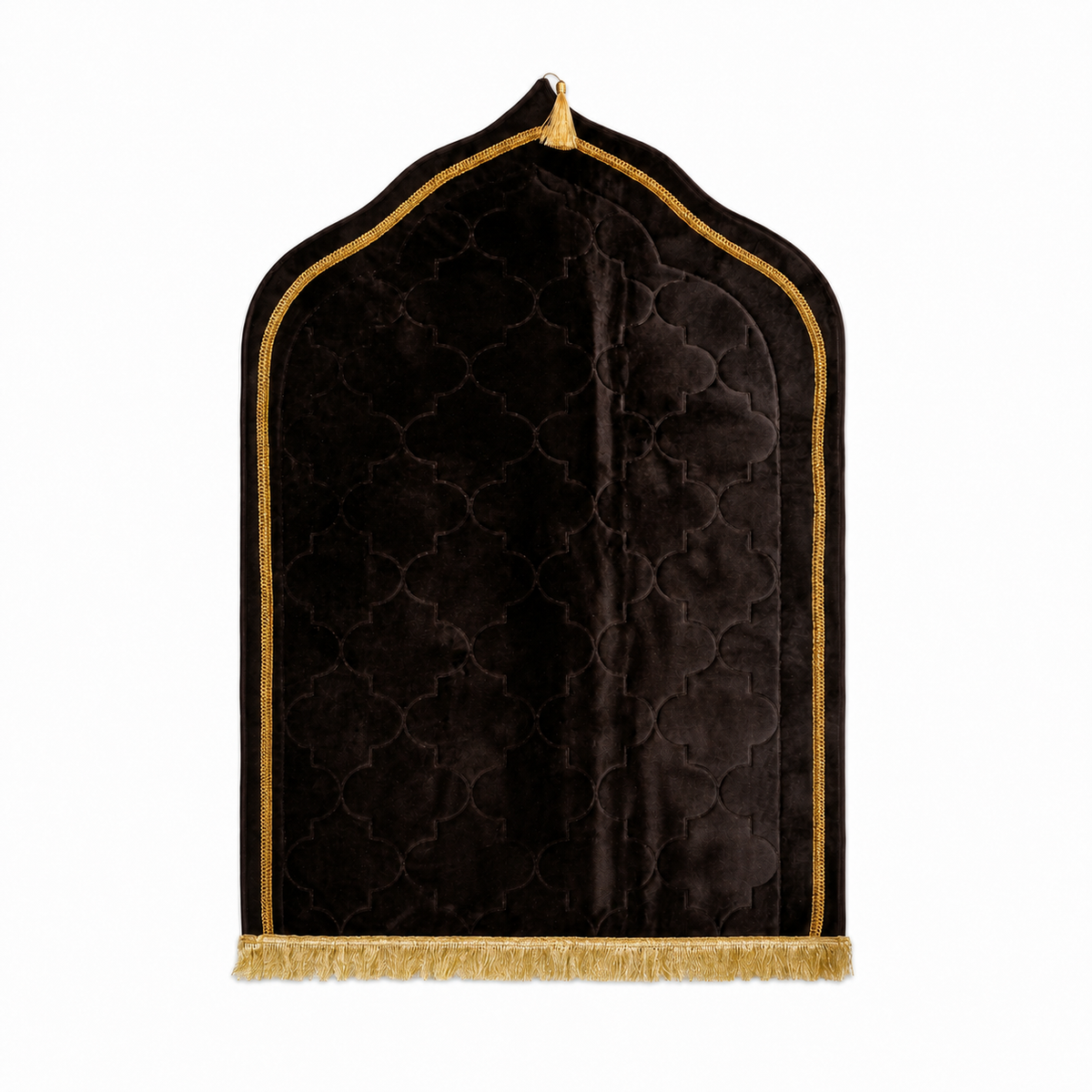 Brown Velvet Prayer Mihrab Rug