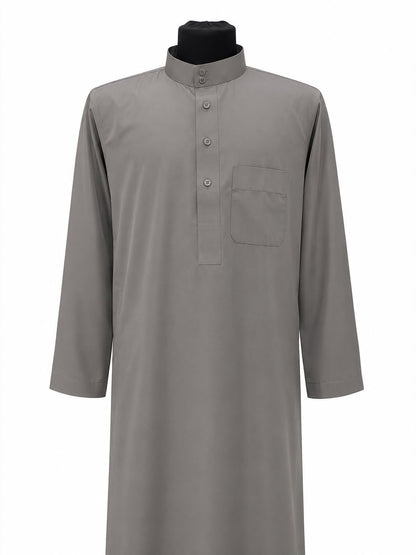 Men's Saudi Gray Summer Abaya