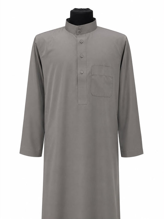 Men's Saudi Gray Summer Abaya