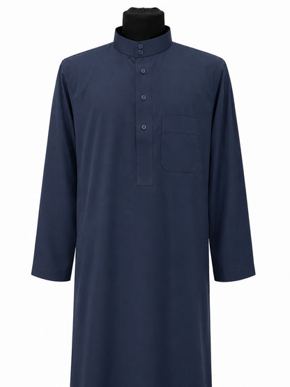 Men's Saudi Navy Blue Summer Abaya