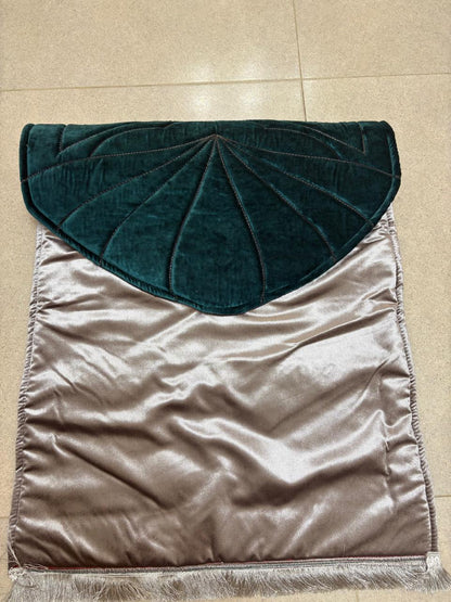 Turkish Green Turquoise -Style Cushion Cotton and Silicone Filling Mat (110cm Length- 63cm Width)