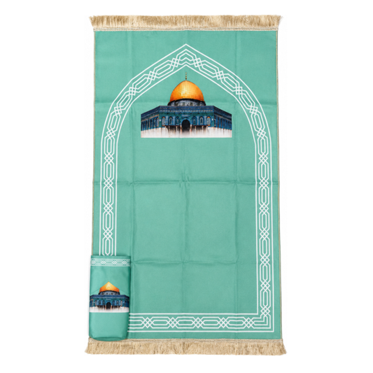 Mint Green Al-Quds Portable Prayer Mat