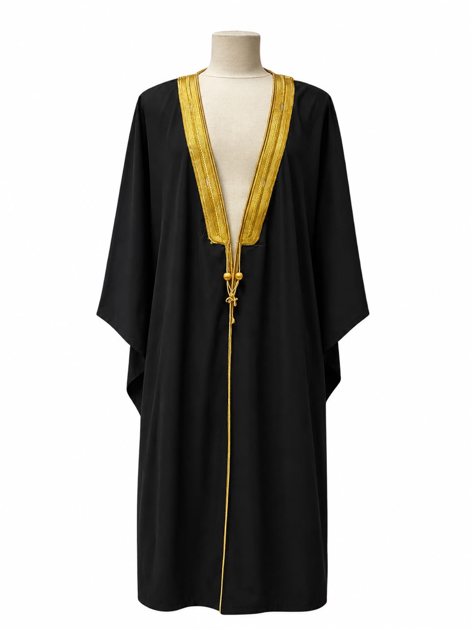 Men's Black and Gold Summer Abaya